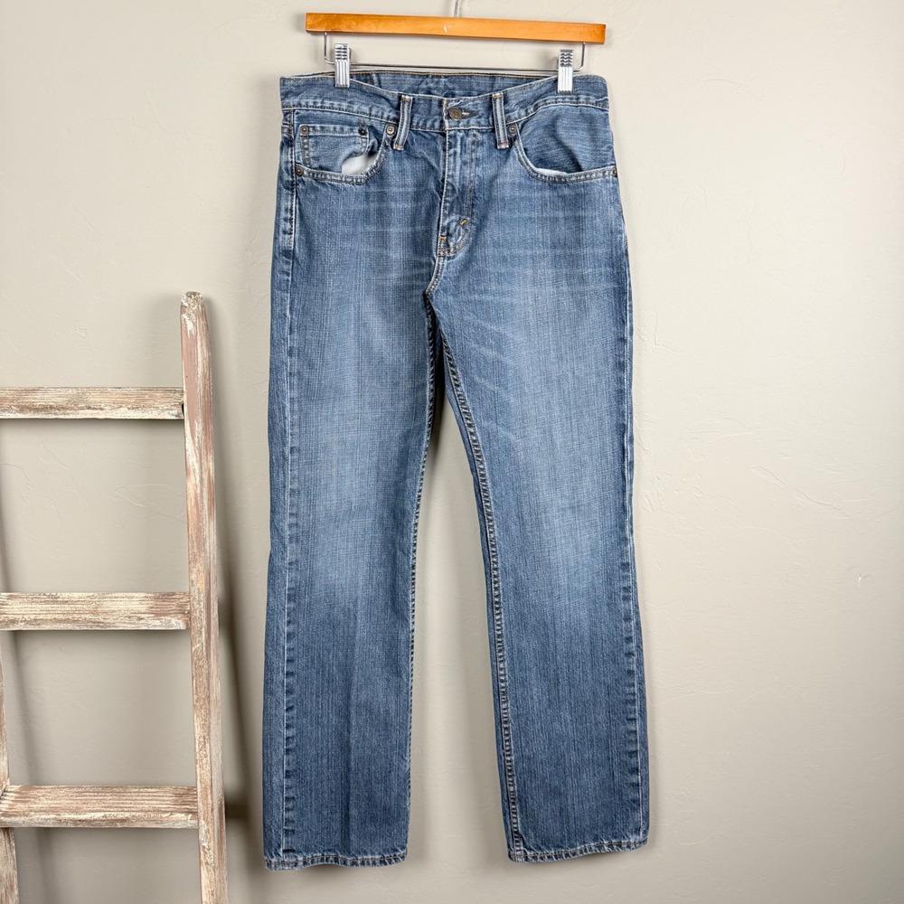 Mens Levi‎ Strauss Blue Denim 559 Zip Fly Jeans size 31x31.5